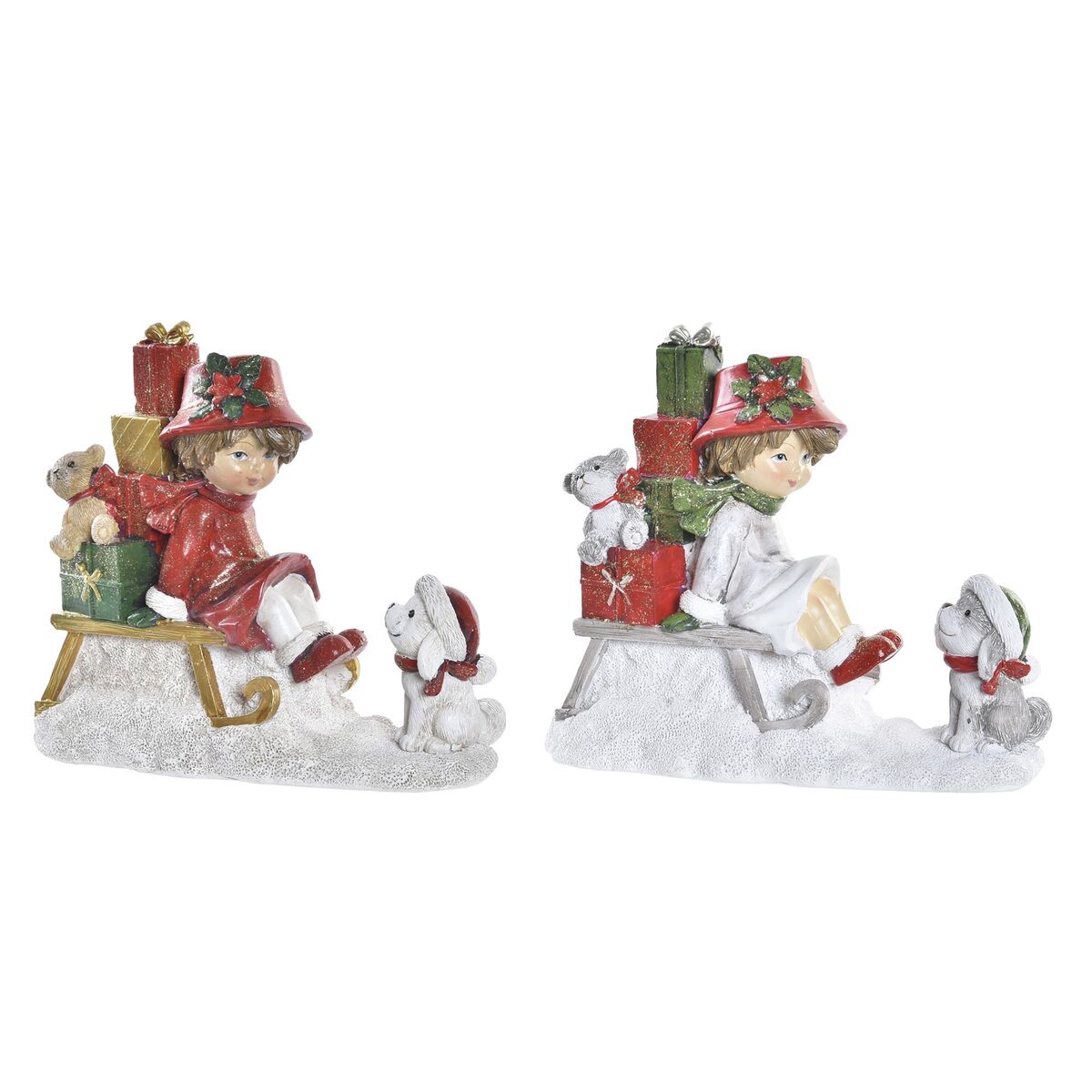 Adorno Natalício DKD Home Decor Resina (14,5 x 7 x 12,5 cm) (2 Unidades)
