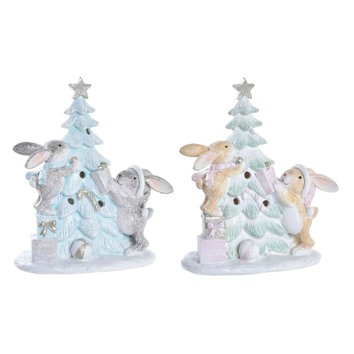 Adorno Natalício DKD Home Decor Árvore Resina (13,5 x 8 x 16 cm) (2 Unidades)