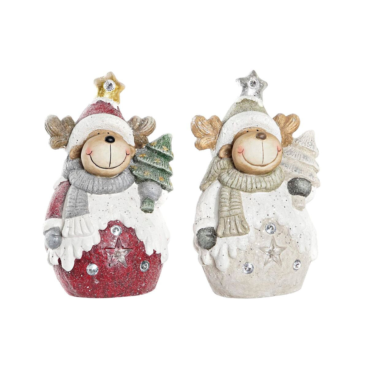 Adorno Natalício DKD Home Decor Rena Magnésio (24 x 17 x 39 cm) (2 Unidades)