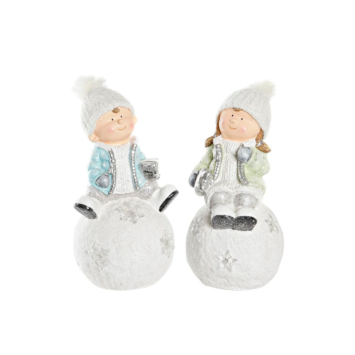 Adorno Natalício DKD Home Decor Meninos Magnésio (21,5 x 20 x 39 cm) (2 Unidades)