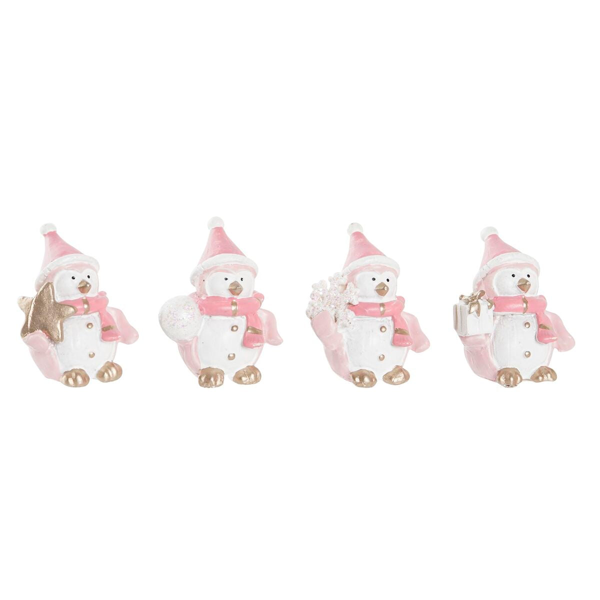 Adorno Natalício DKD Home Decor Resina Boneco de neve (3,5 x 2,5 x 4 cm) (4 Unidades)