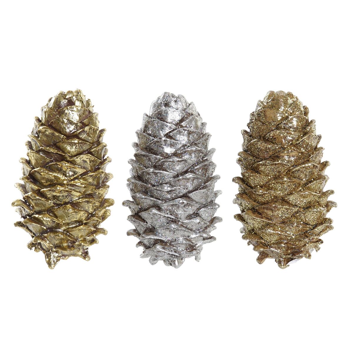 Adorno Natalício DKD Home Decor Abacaxi Resina (13 x 7,5 x 7,5 cm) (3) (3 Unidades)
