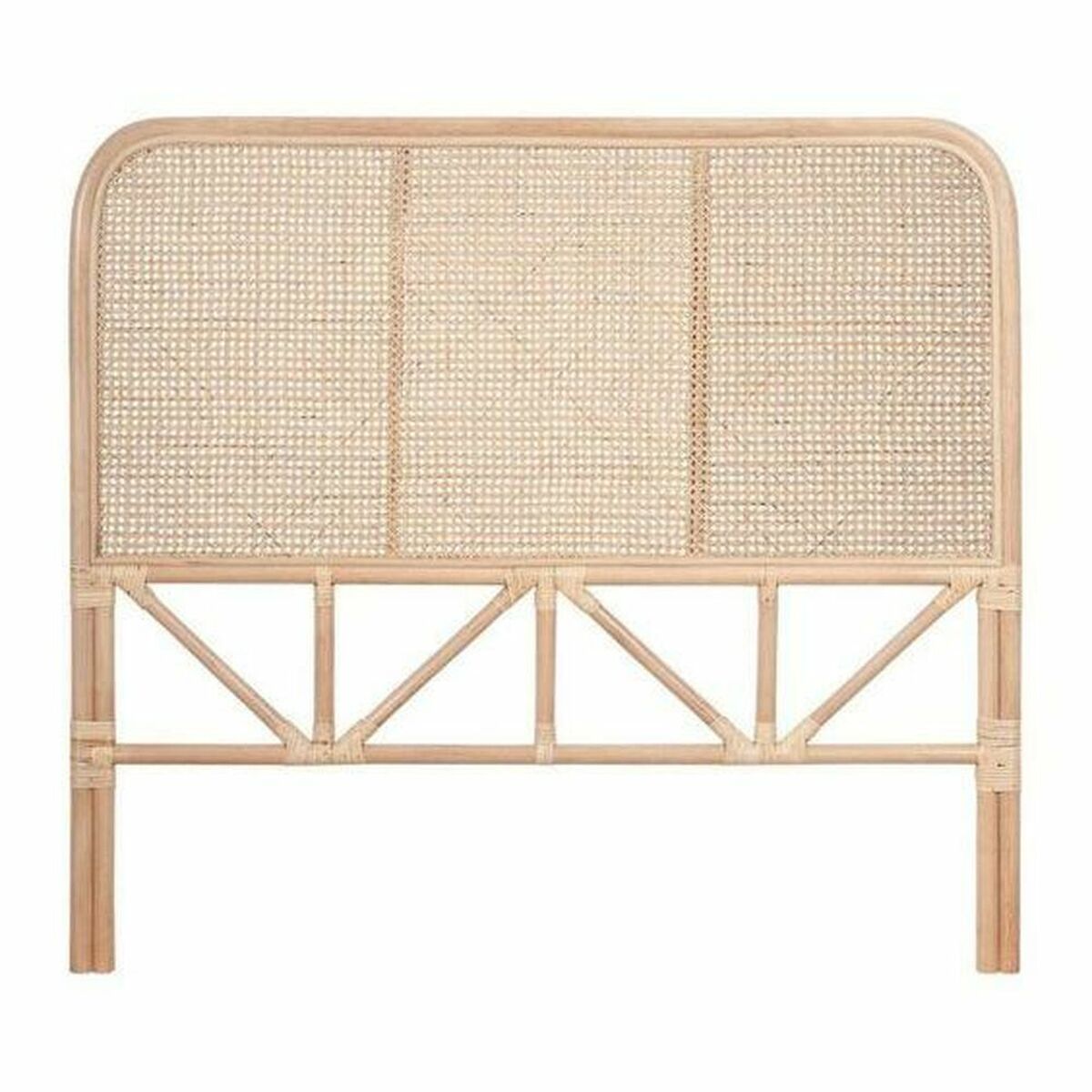 Cabeceira de Cama DKD Home Decor Natural Rotim 178 x 4 x 128 cm