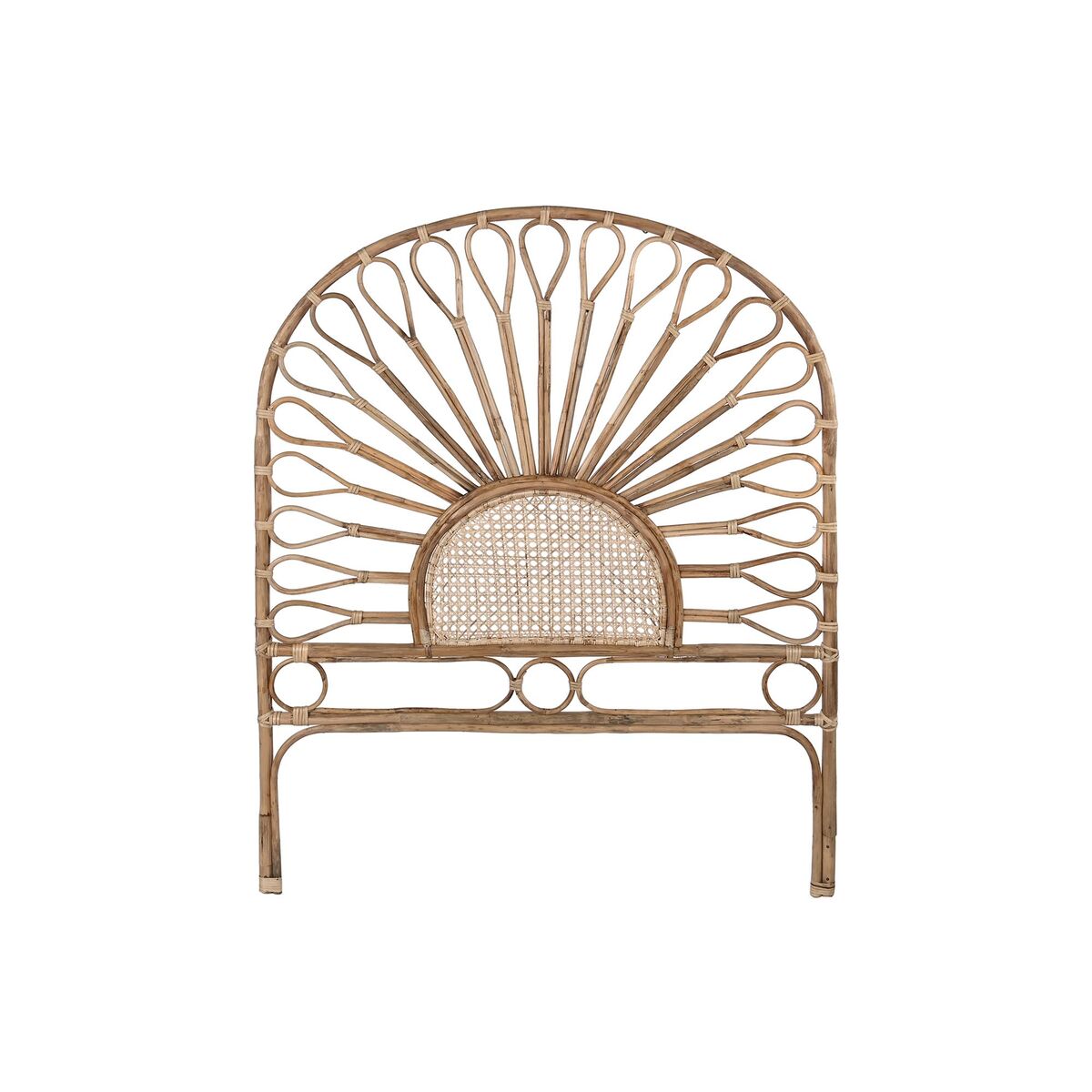 Cabeceira de Cama DKD Home Decor Natural Girassol 100 x 4 x 90 cm 100 x 4 x 126 cm Bambu