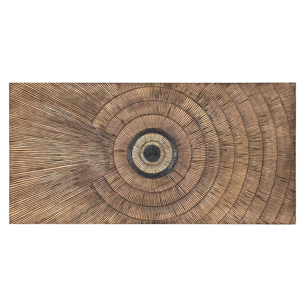 Cabeceira de Cama DKD Home Decor Dourado Natural Madeira MDF 180 x 3,5 x 90 cm 180,5 x 3,5 x 90,5 cm