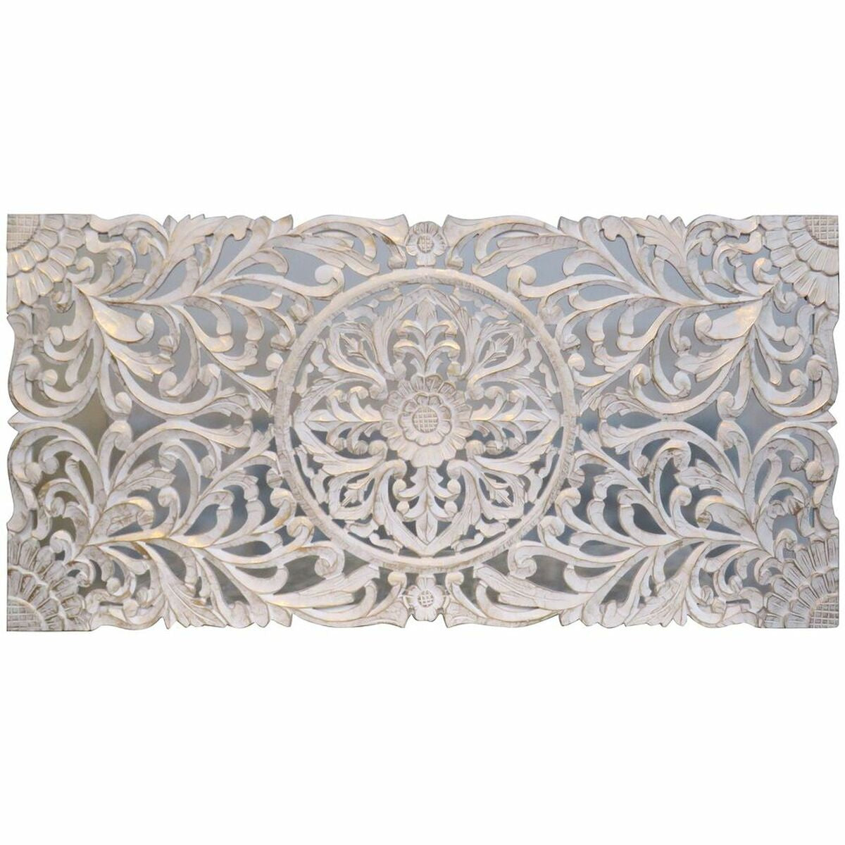 Cabeceira de Cama DKD Home Decor Branco Dourado Madeira MDF 180 x 4 x 90 cm