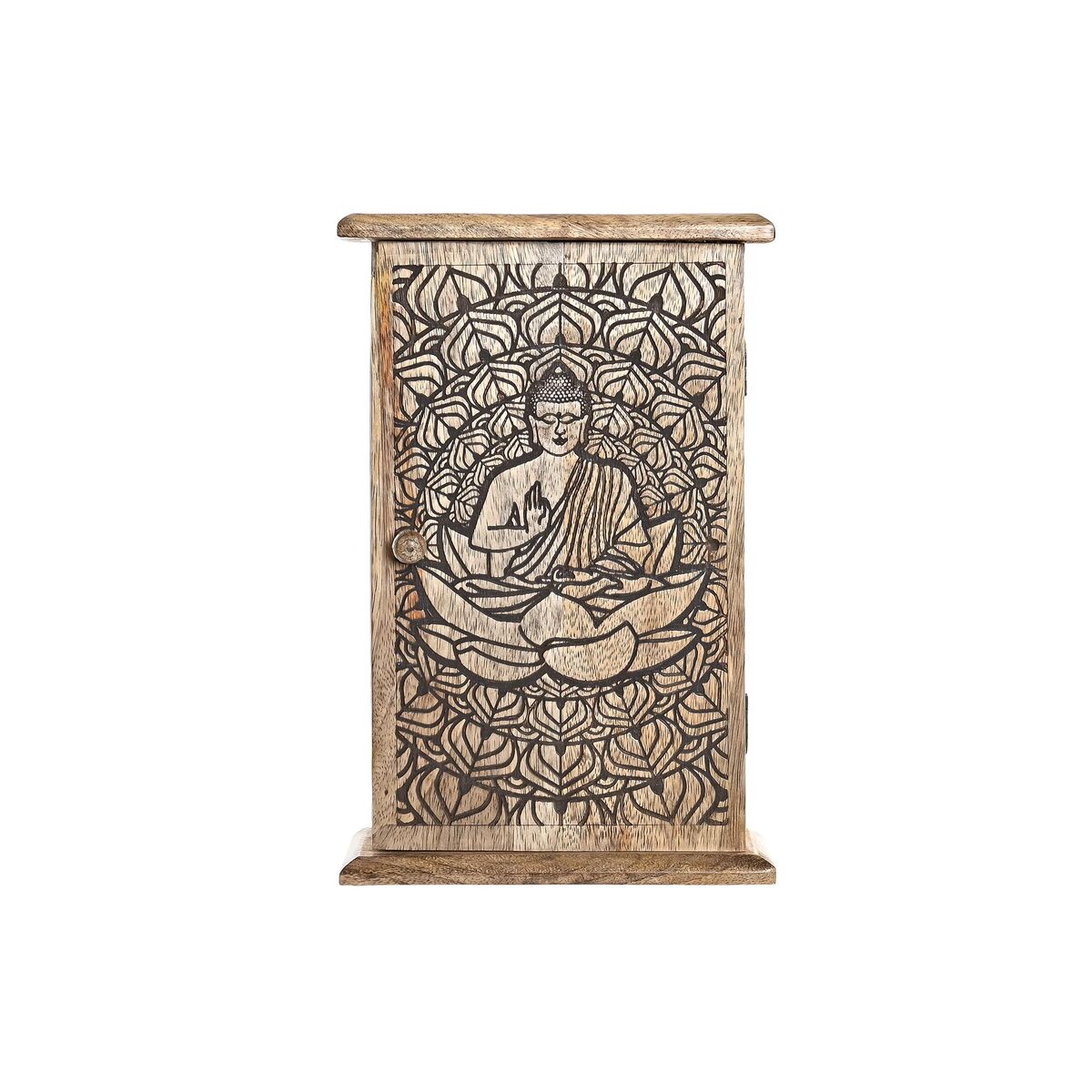 Armário para chaves DKD Home Decor Castanho Catanho escuro 18 x 7,5 x 28 cm