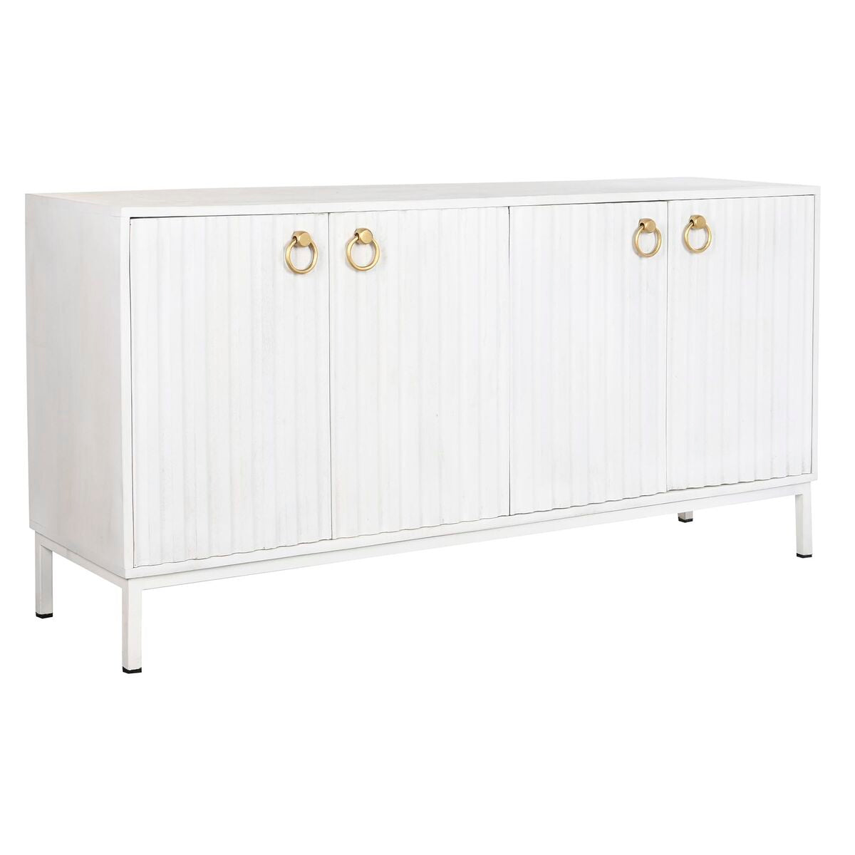 Aparador DKD Home Decor Branco Metal Madeira de mangueira 152 x 40 x 77 cm