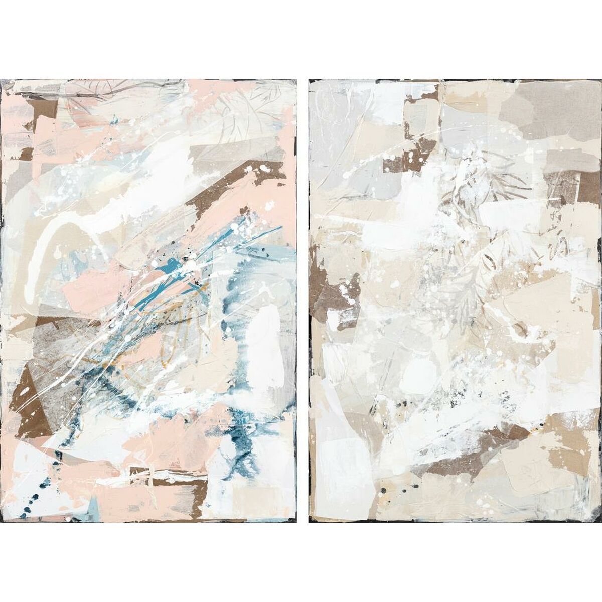Tela DKD Home Decor Abstrato Urbana 100 x 4 x 150 cm 150 x 3,8 x 100 cm (2 Unidades)