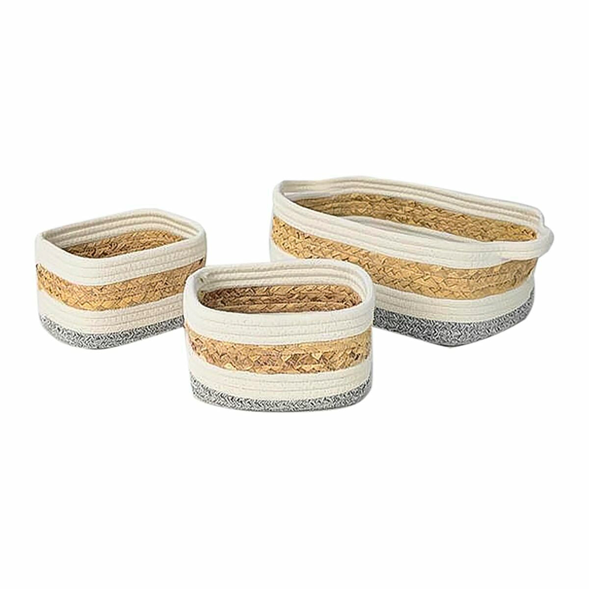 Caixa Decorativa DKD Home Decor Fibra natural 33 x 23 x 13 cm
