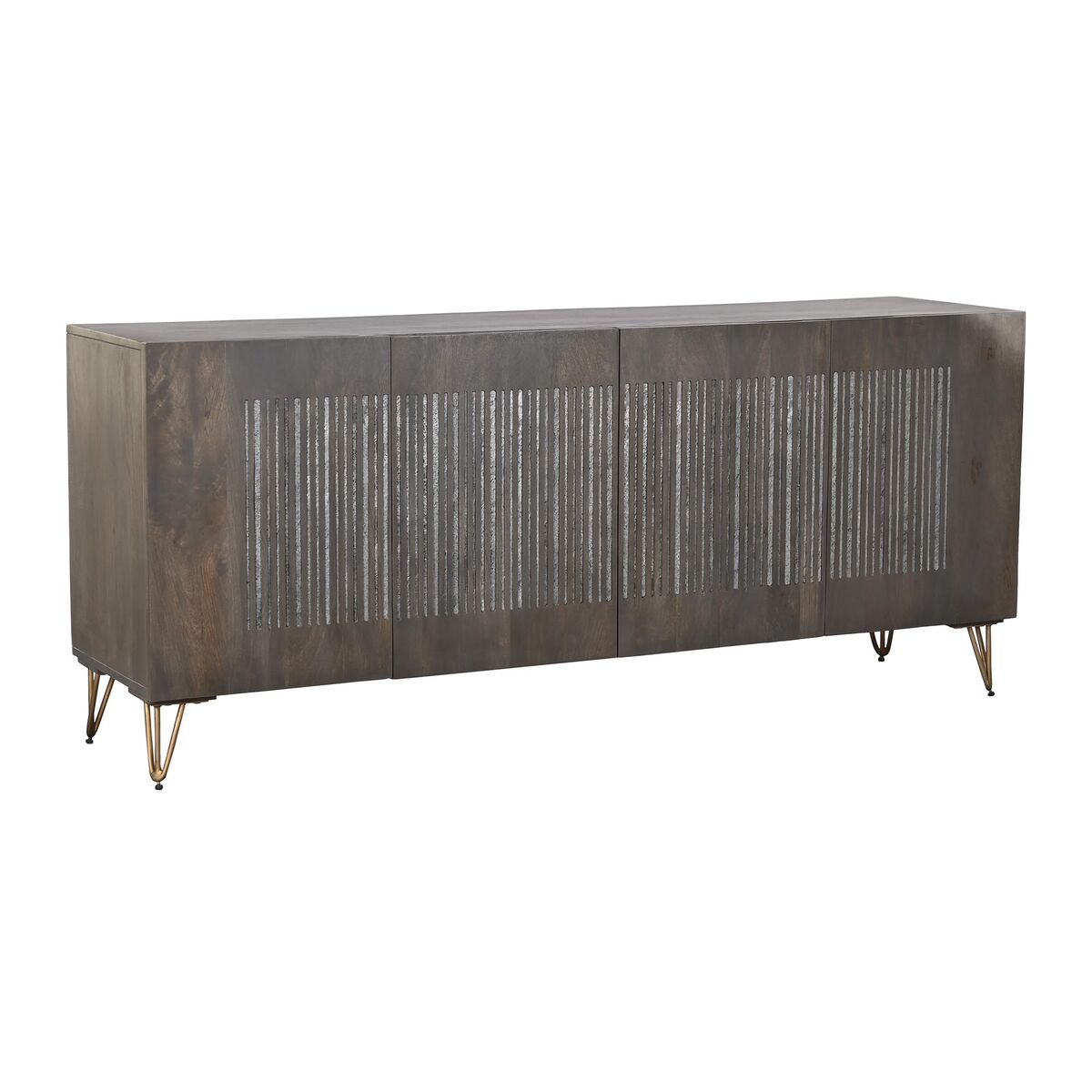 Aparador DKD Home Decor Castanho Metal Madeira de mangueira 177 x 45 x 77 cm
