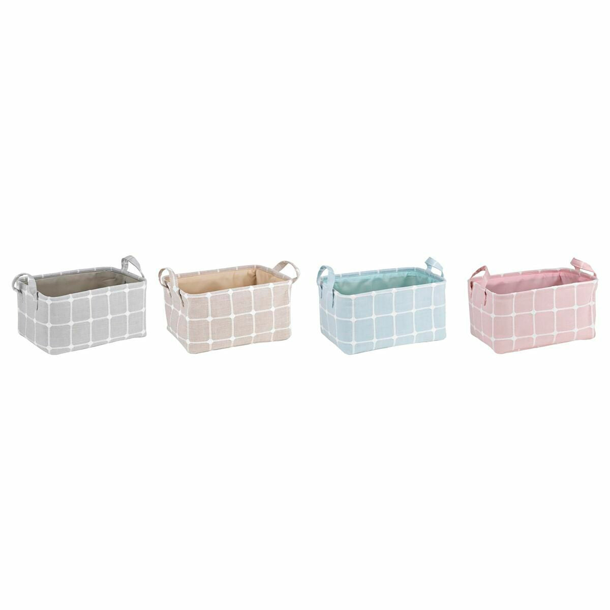 Caixa Decorativa DKD Home Decor Poliéster EVA (35 x 25 x 18 cm) (4 Unidades)