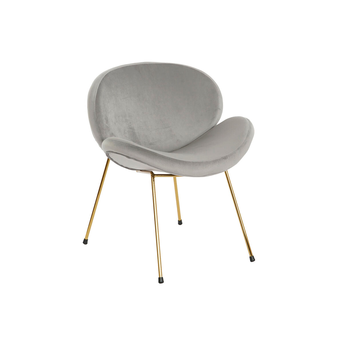 Cadeira DKD Home Decor Dourado Cinzento claro 62 x 58 x 73 cm
