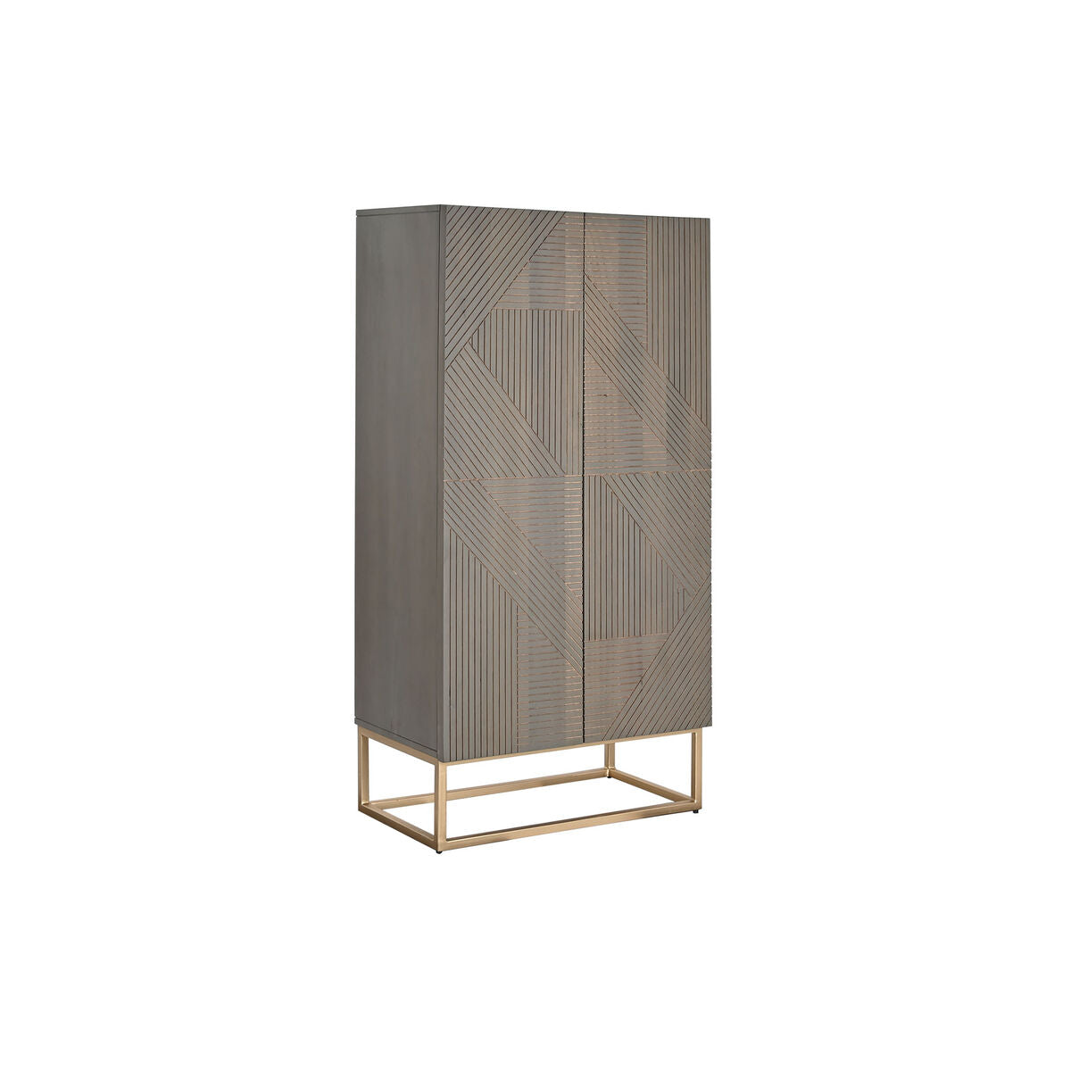 Armário DKD Home Decor 70 x 38 x 140 cm Dourado Madeira Cinzento escuro