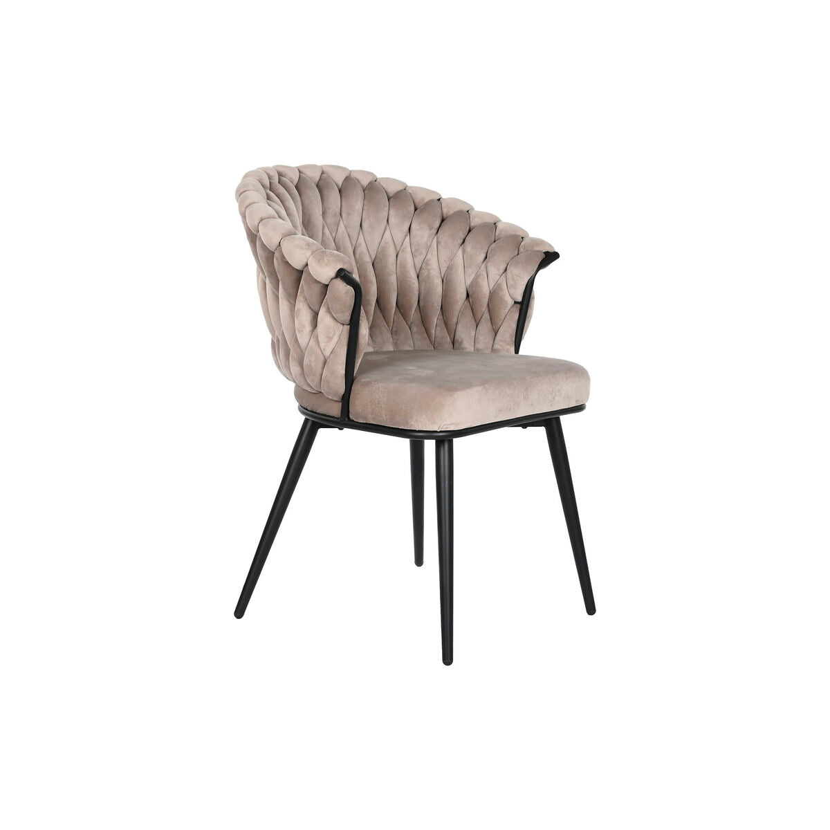 Cadeira DKD Home Decor Preto Bege 60 x 66 x 84 cm 66 x 60 x 84 cm
