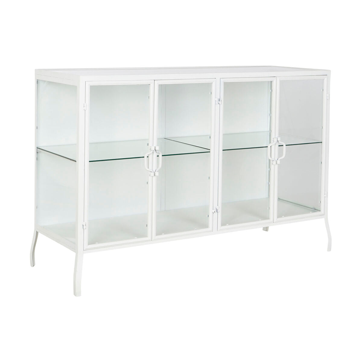 Aparador DKD Home Decor Branco Metal Cristal 120 x 40 x 81 cm