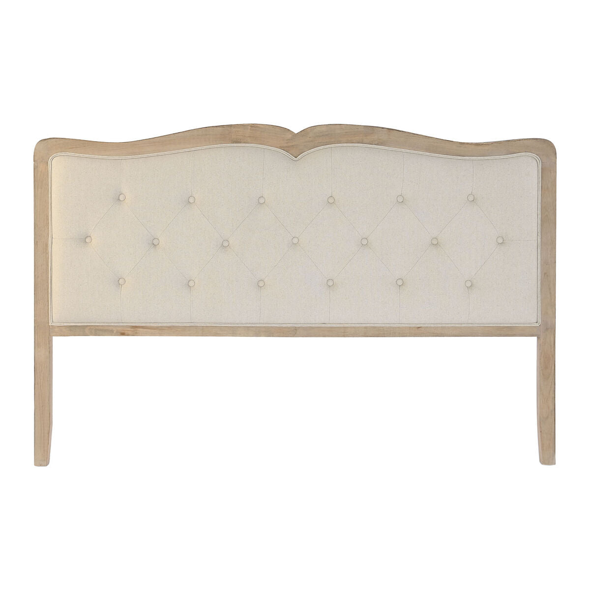 Cabeceira de Cama DKD Home Decor Bege Madeira da borracha 160 x 10 x 120 cm