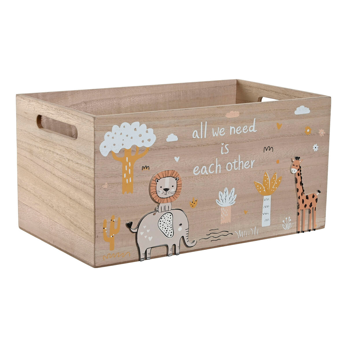 Caixa Decorativa Home ESPRIT Multicolor Natural Madeira MDF 36 x 21 x 18 cm