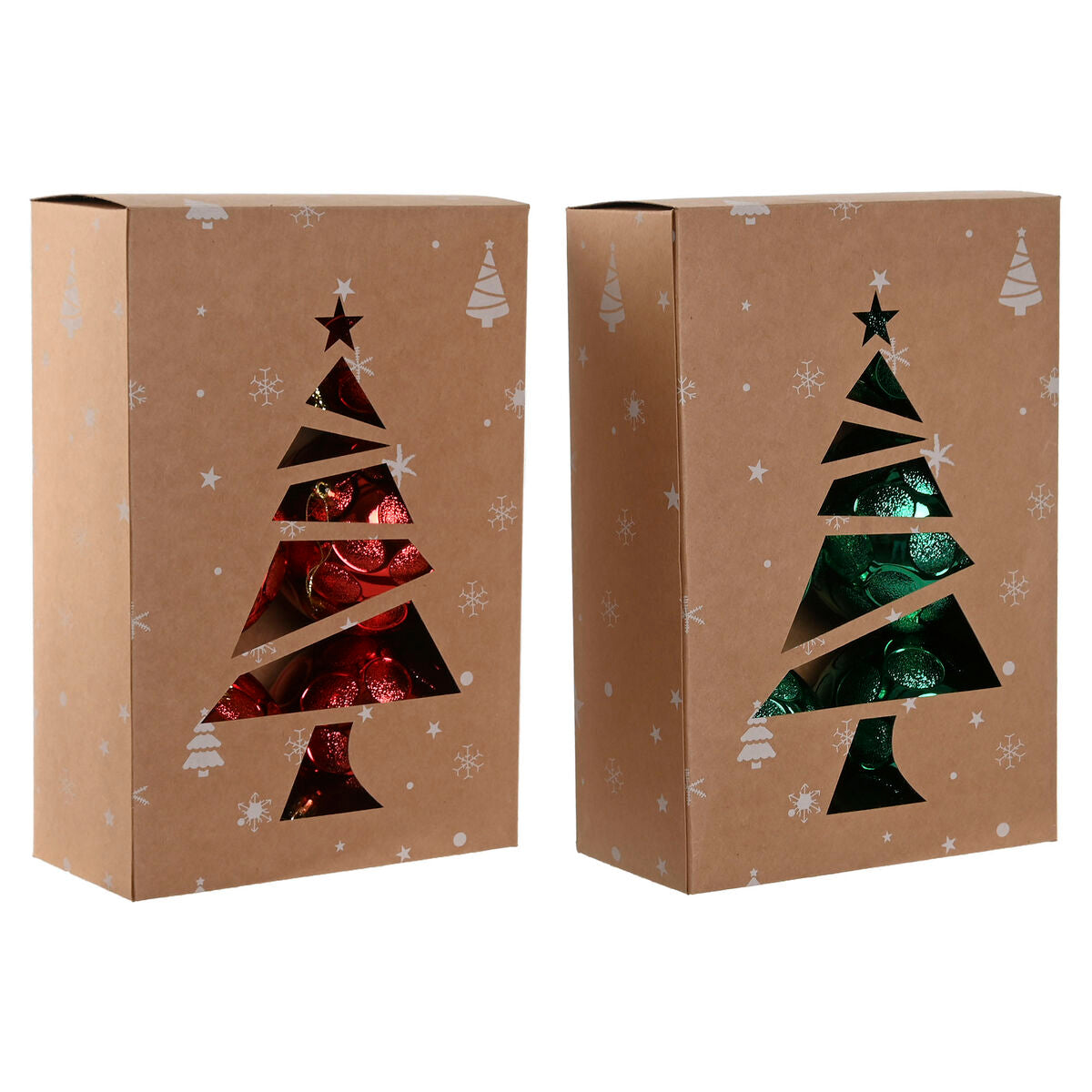 Bolas de Natal Home ESPRIT Vermelho Verde PVC 20 x 10 x 30 cm (2 Unidades)