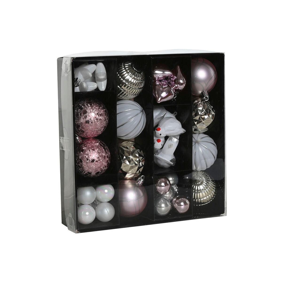 Bolas de Natal Home ESPRIT Cor de Rosa PVC 25 x 6 x 25 cm