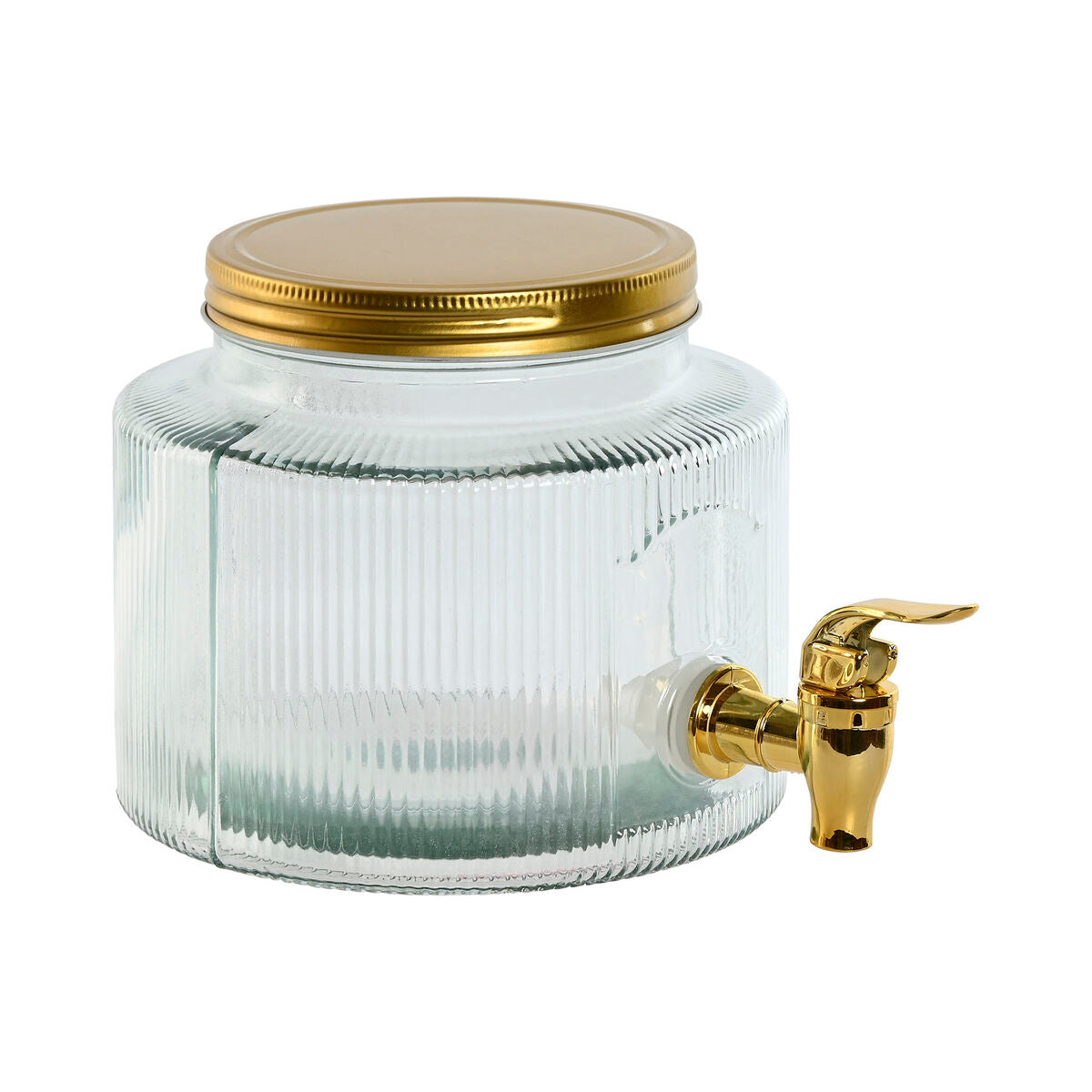 Dispensador de Água Home ESPRIT Dourado Metal Cristal 17,8 x 25 x 15 cm
