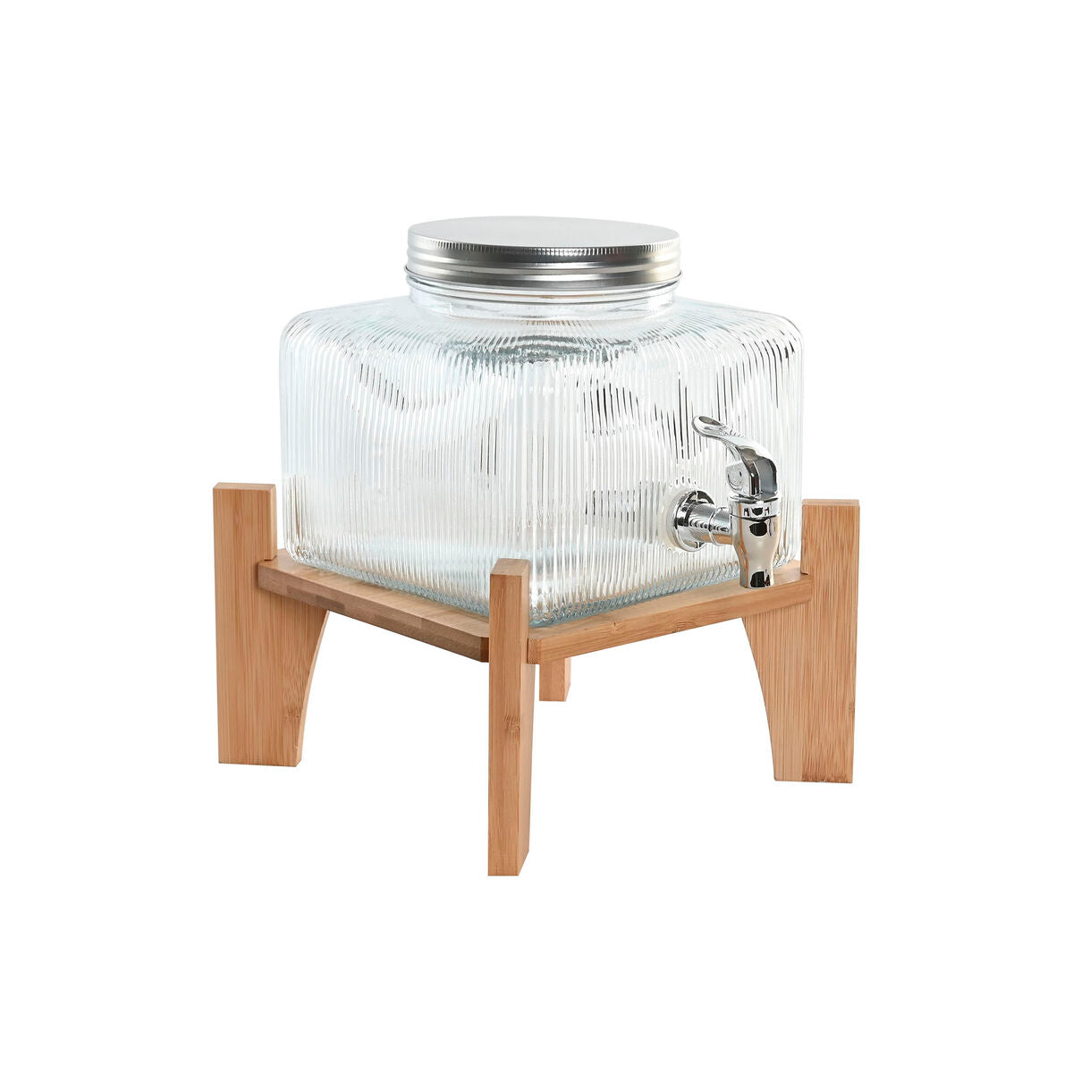 Dispensador de Água Home ESPRIT Transparente Natural Bambu Cristal 3,5 L 19 x 19 x 16 cm
