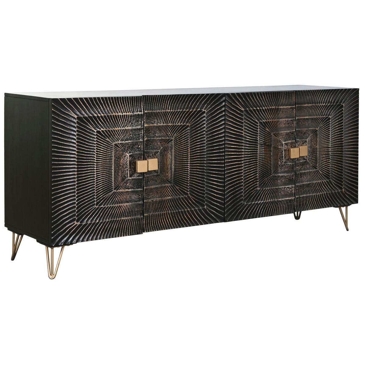 Aparador Home ESPRIT Metal Madeira de mangueira 177 x 45 x 75 cm
