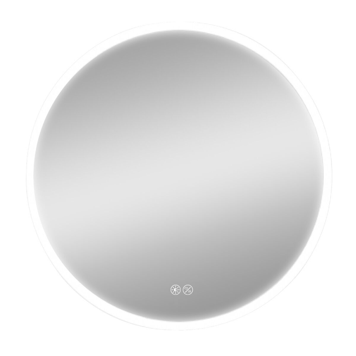 Espelho de parede EDM 32436 20 W Ø 60 cm Transparente Alumínio Redondo Leve LED