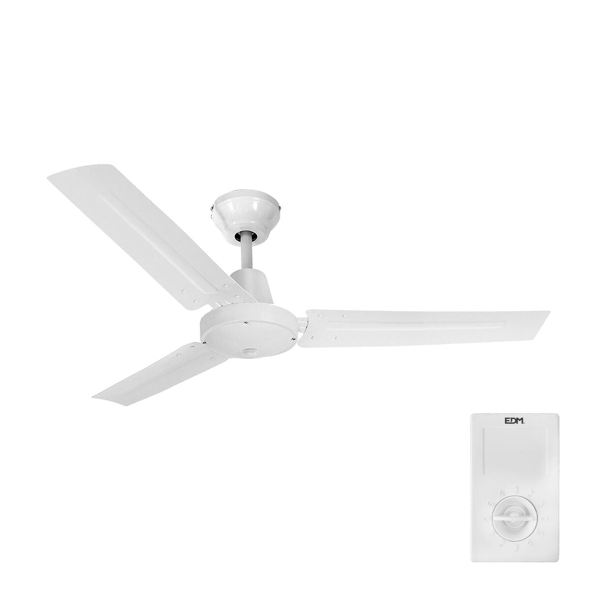 Ventilador de Teto EDM 33981 Branco 60 W Ø 140 cm industrial