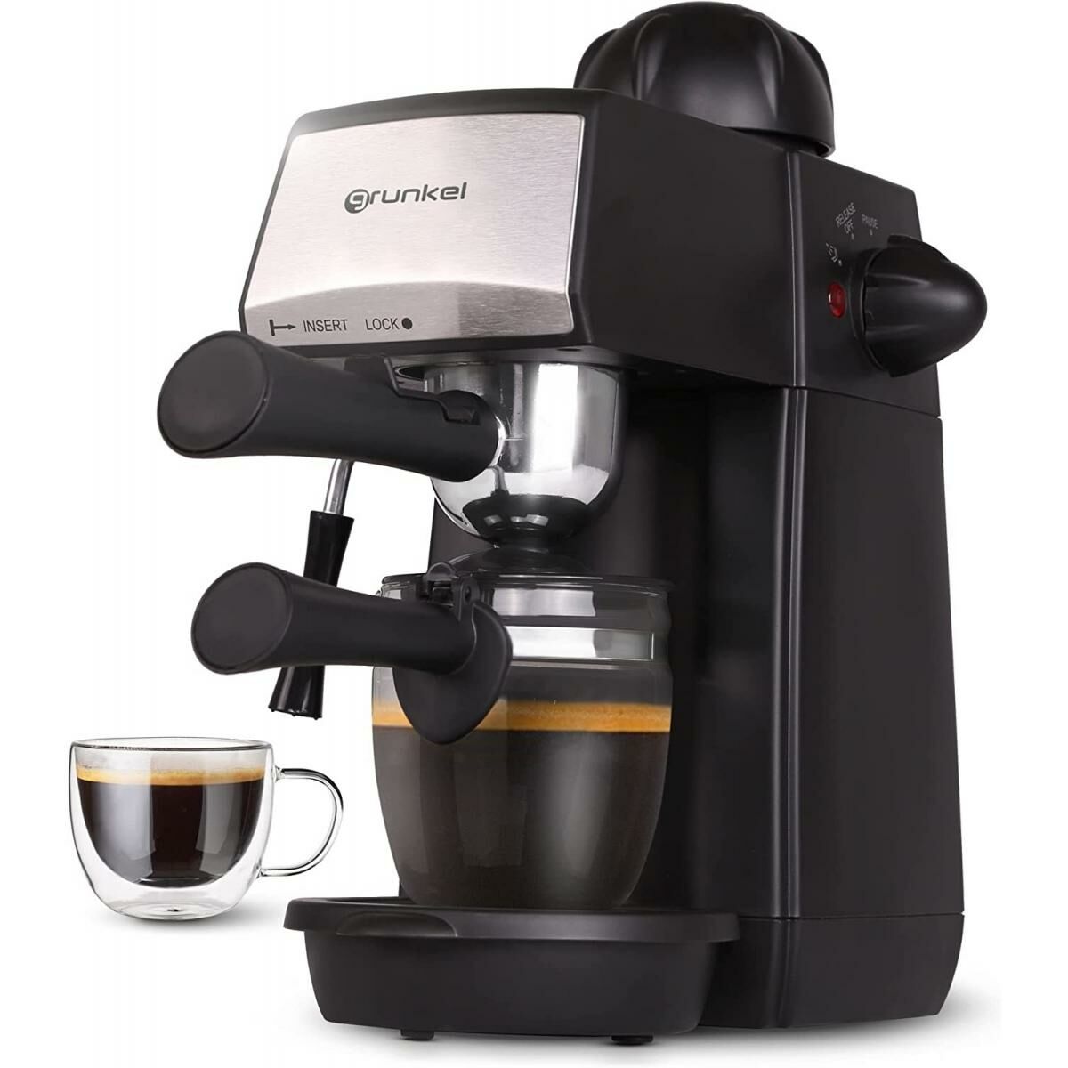 Cafeteira Italiana Grunkel Preto Metal
