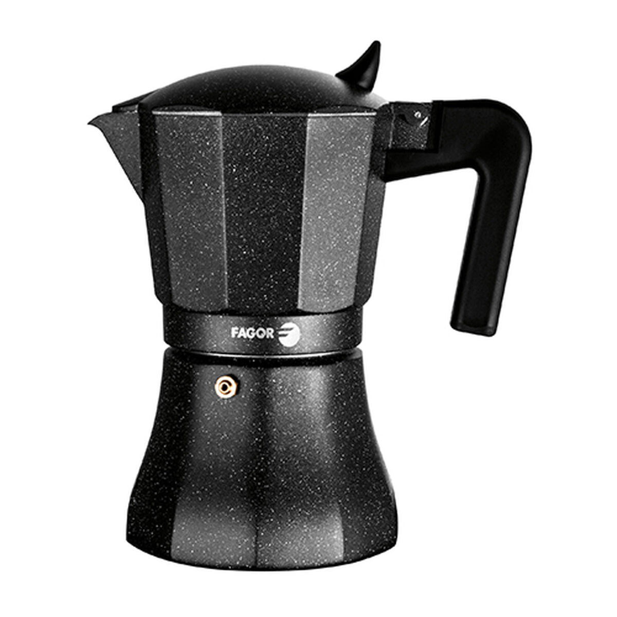 Cafeteira Italiana Fagor Preto Alumínio