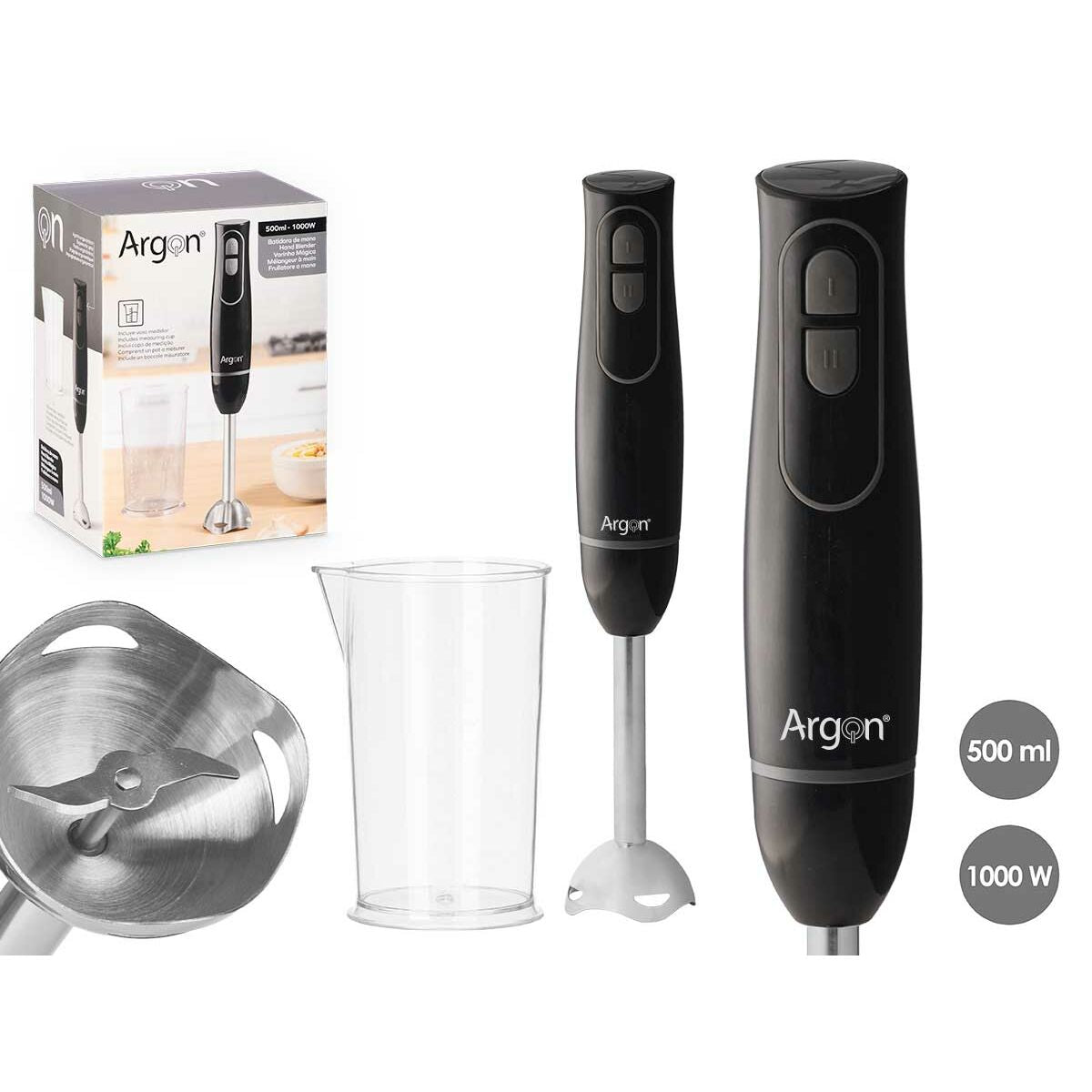 Batedora de Mão Argon JE-908AB Preto Cinzento 1000 W