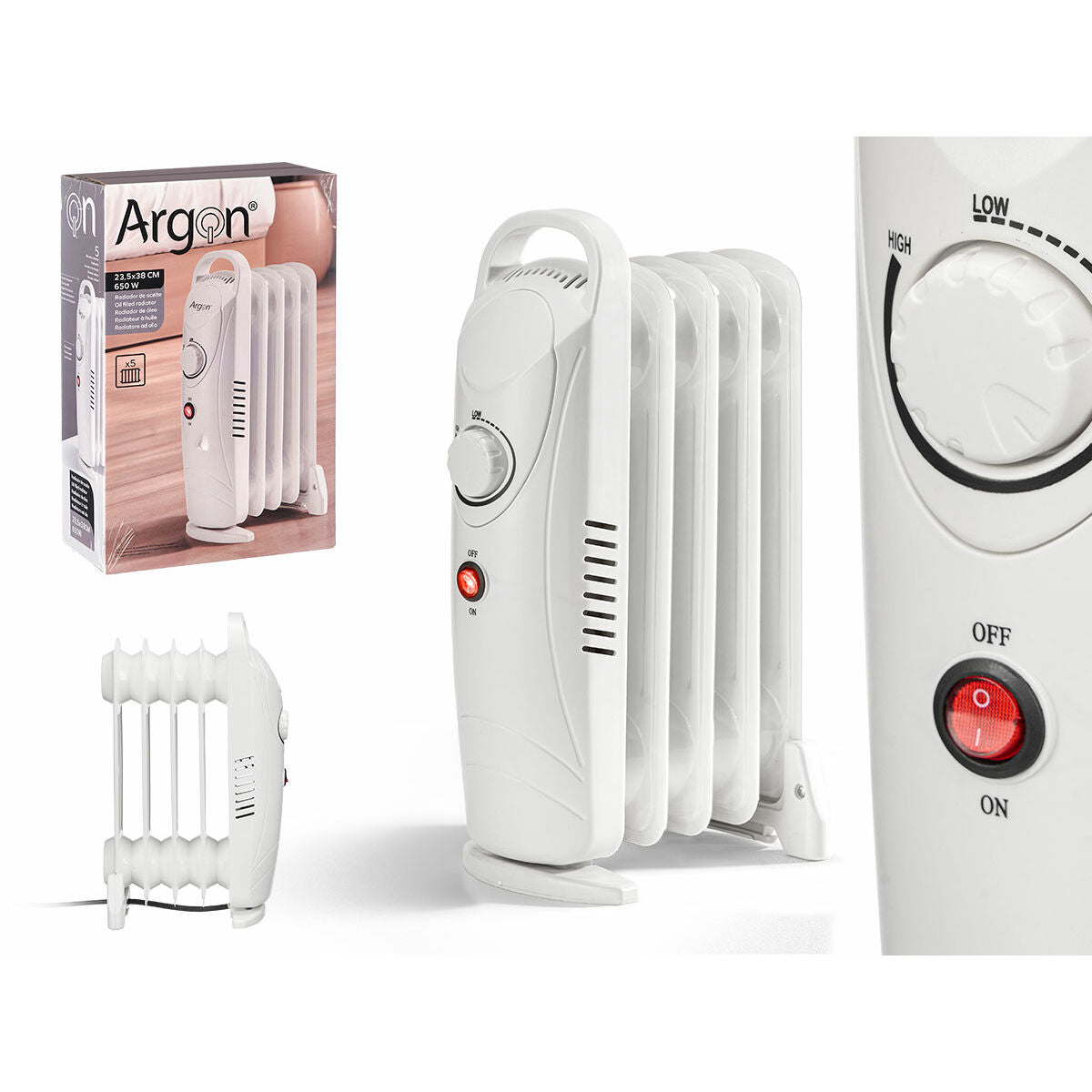 Radiador Argon SH-30-5 WHITE Branco 650 W