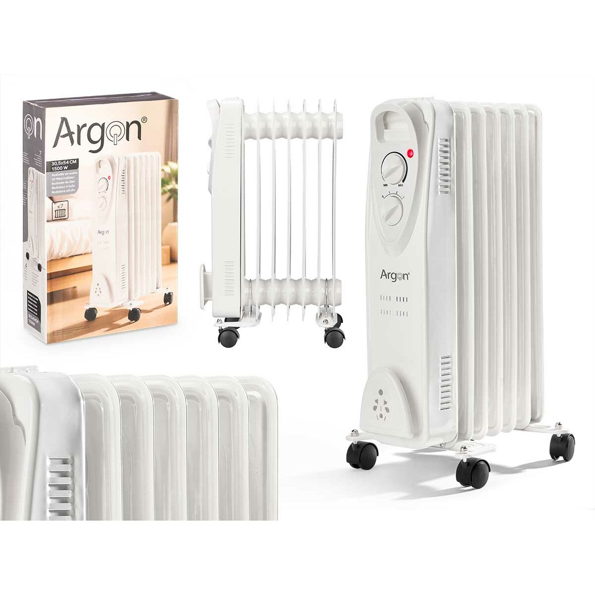 Radiador Argon SH-66-7 WHITE Branco 1500 W