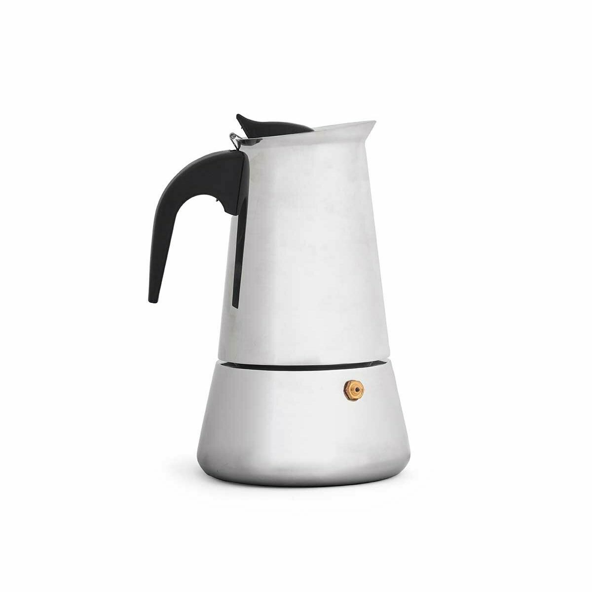 Cafeteira Italiana Kinvara S12AA-9T Preto Prateado Aço 9 Copos