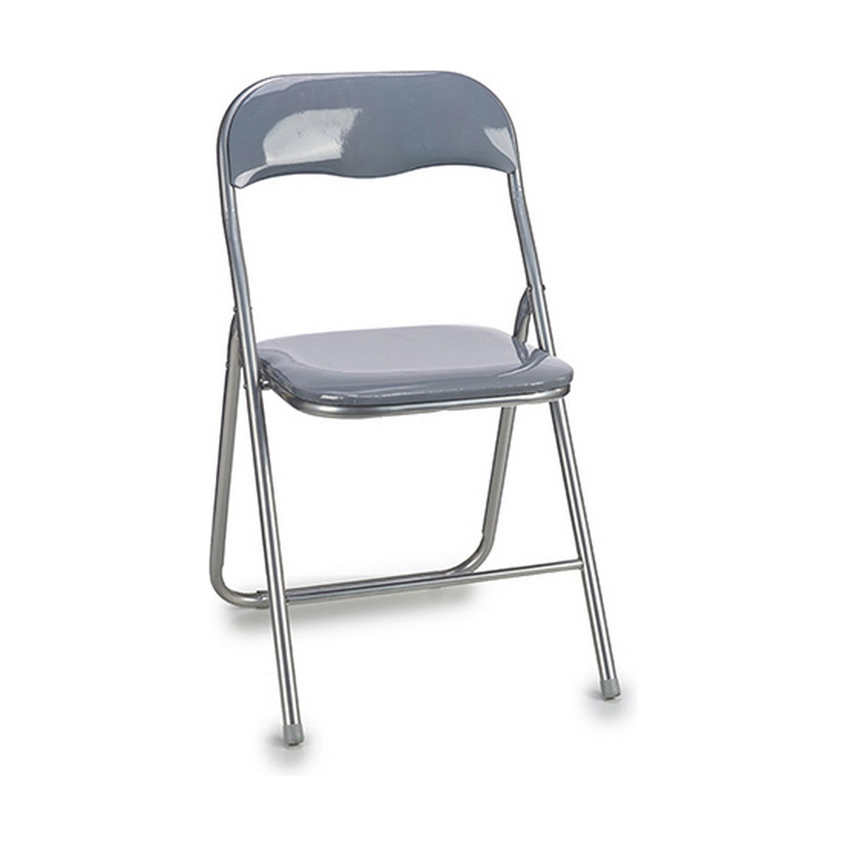 Cadeira de Campismo Acolchoada Cinzento PVC Metal