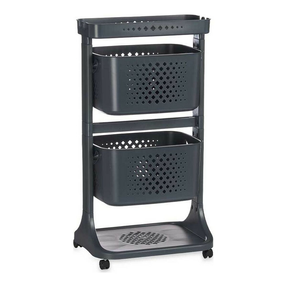 Carrinho de Vegetais Kinvara TP-747-2 Antracite Polipropileno Plástico 38 x 81,2 x 43,6 cm