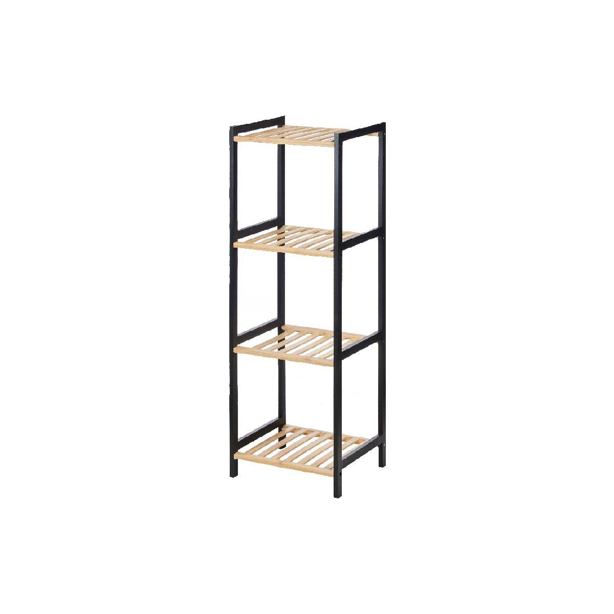 Prateleira de Casa de Banho Berilo WR5503-4-459 Preto Natural 35 x 30 x 100 cm
