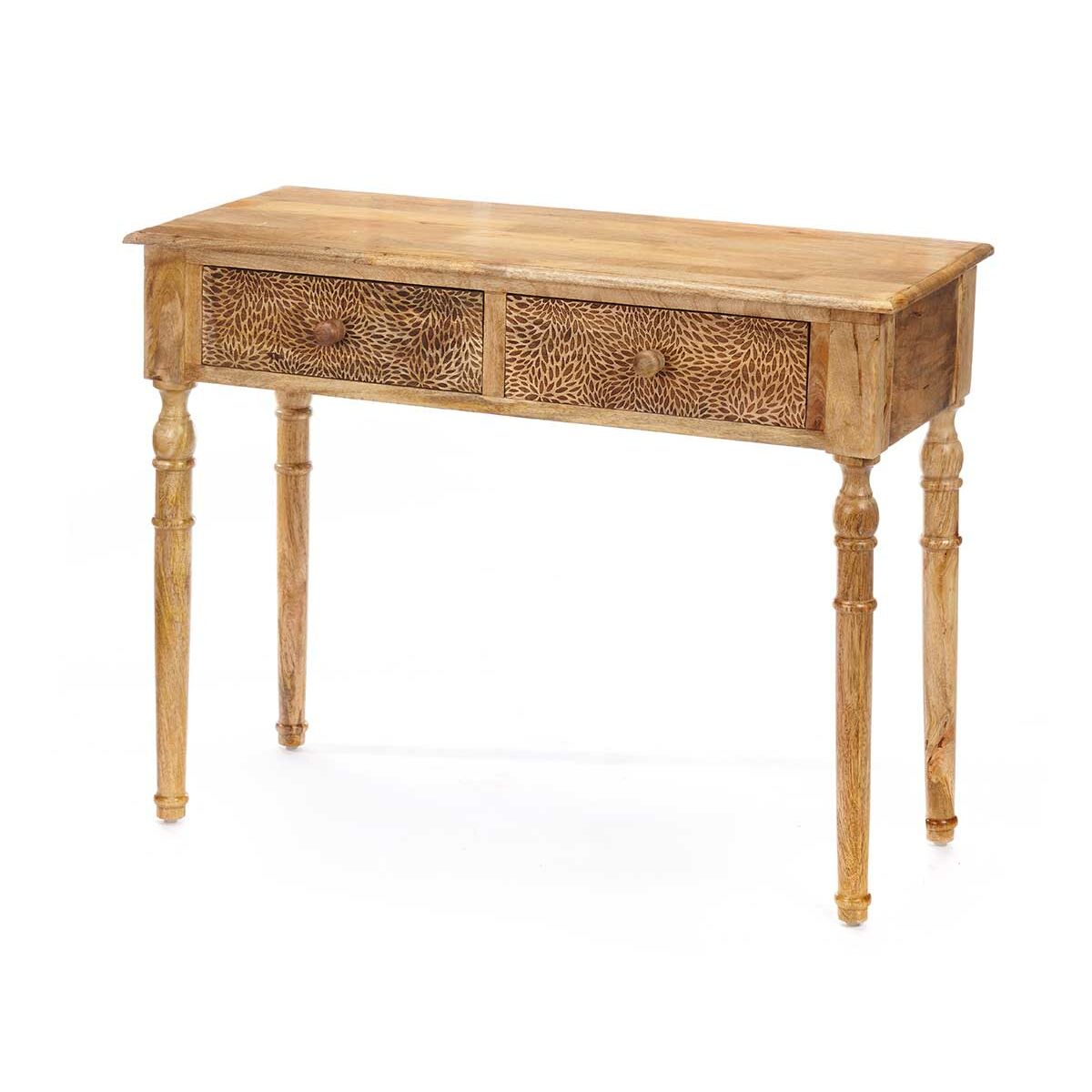 Aparador com 2 Gavetas Gift Decor 39 Castanho 98 x 77 x 42 cm Folhas