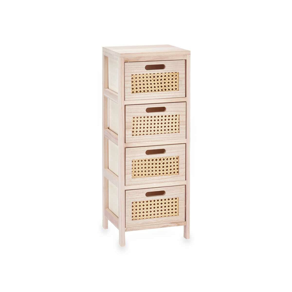 Cómoda Rattan Natural 27 x 73 x 25 cm 4 gavetas