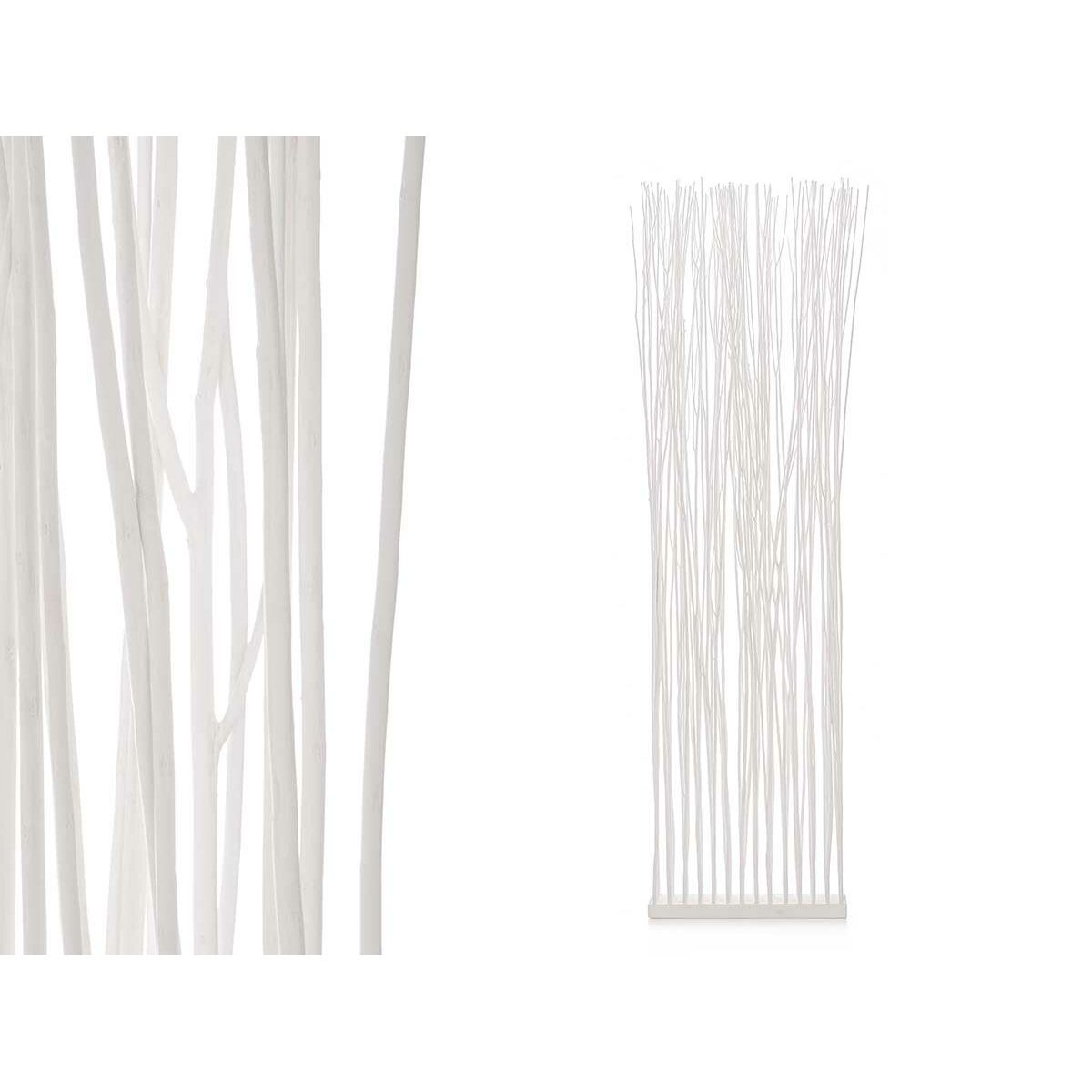 Biombo Varas Branco Madeira de salgueiro 50 x 185 x 12 cm