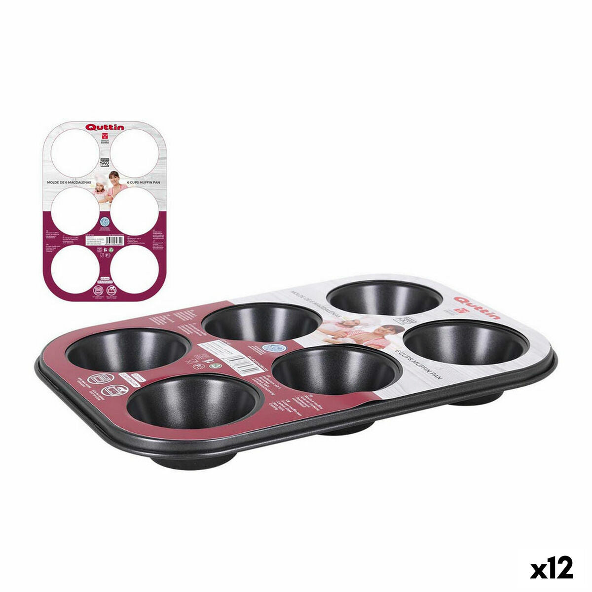 Molde para Pudim Quttin 52299 26,5 x 18,5 x 3 cm (12 Unidades)