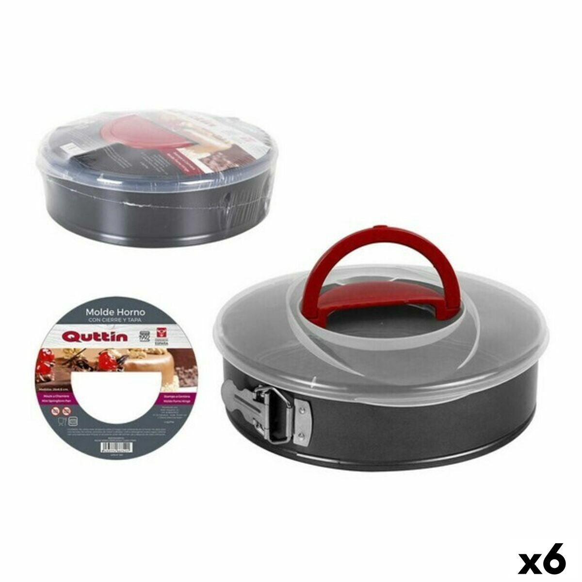 Molde Desmontável Quttin 52272 Aço de carbono (6 Unidades)