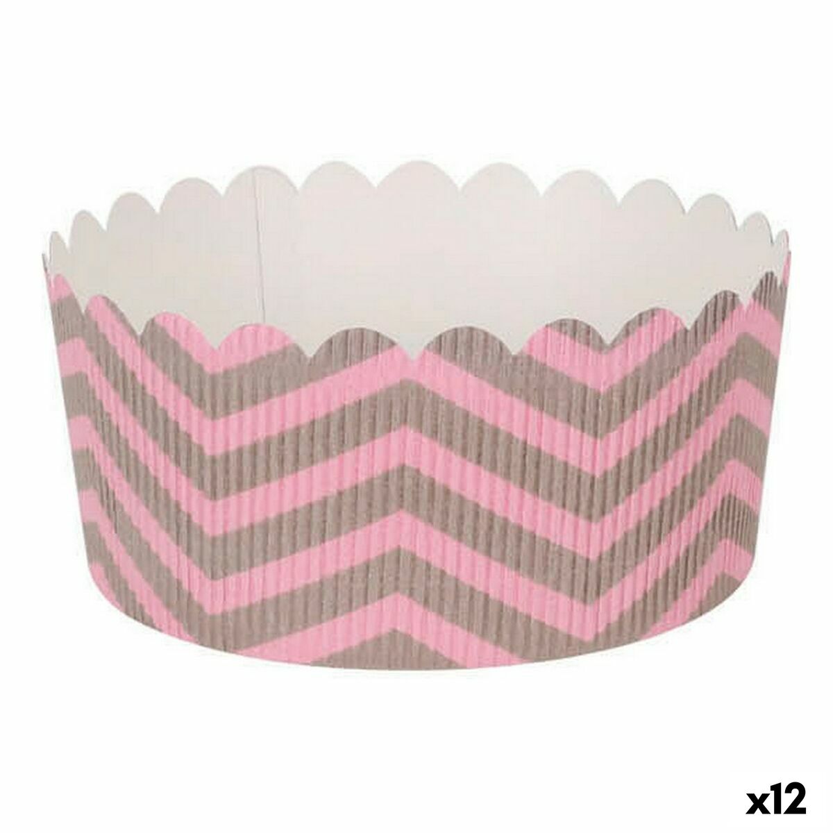 Molde de Bolos Quttin Cor de Rosa 6 Peças 12 x 6 cm (12 Unidades)