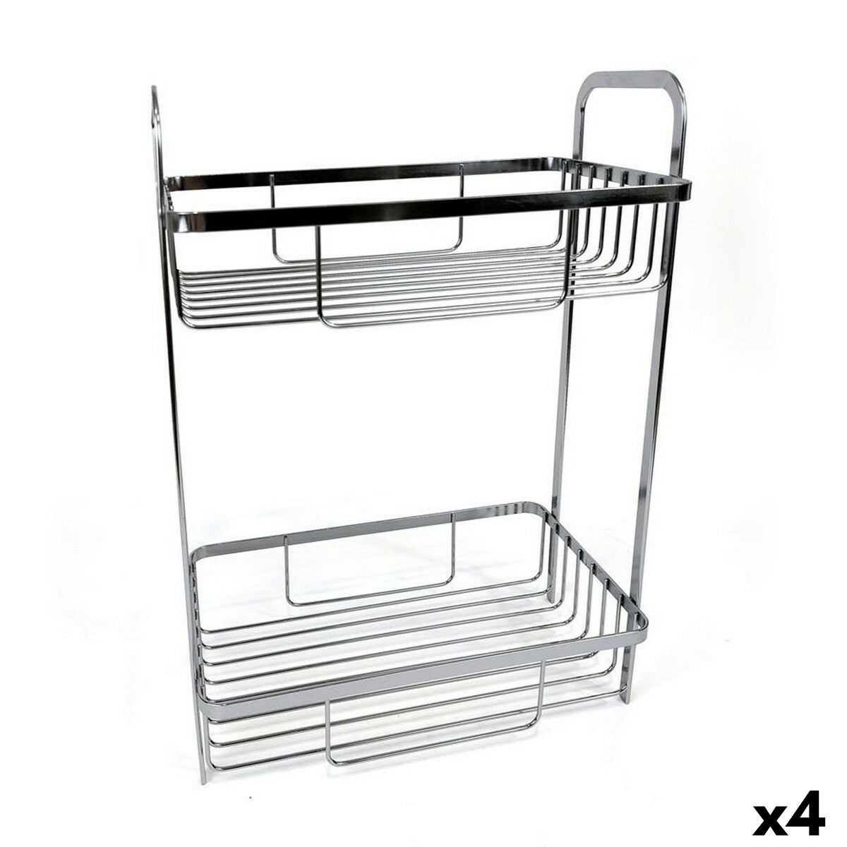 Prateleira de Casa de Banho Confortime Chromed Prateado 29 x 18 x 39 cm (4 Unidades)