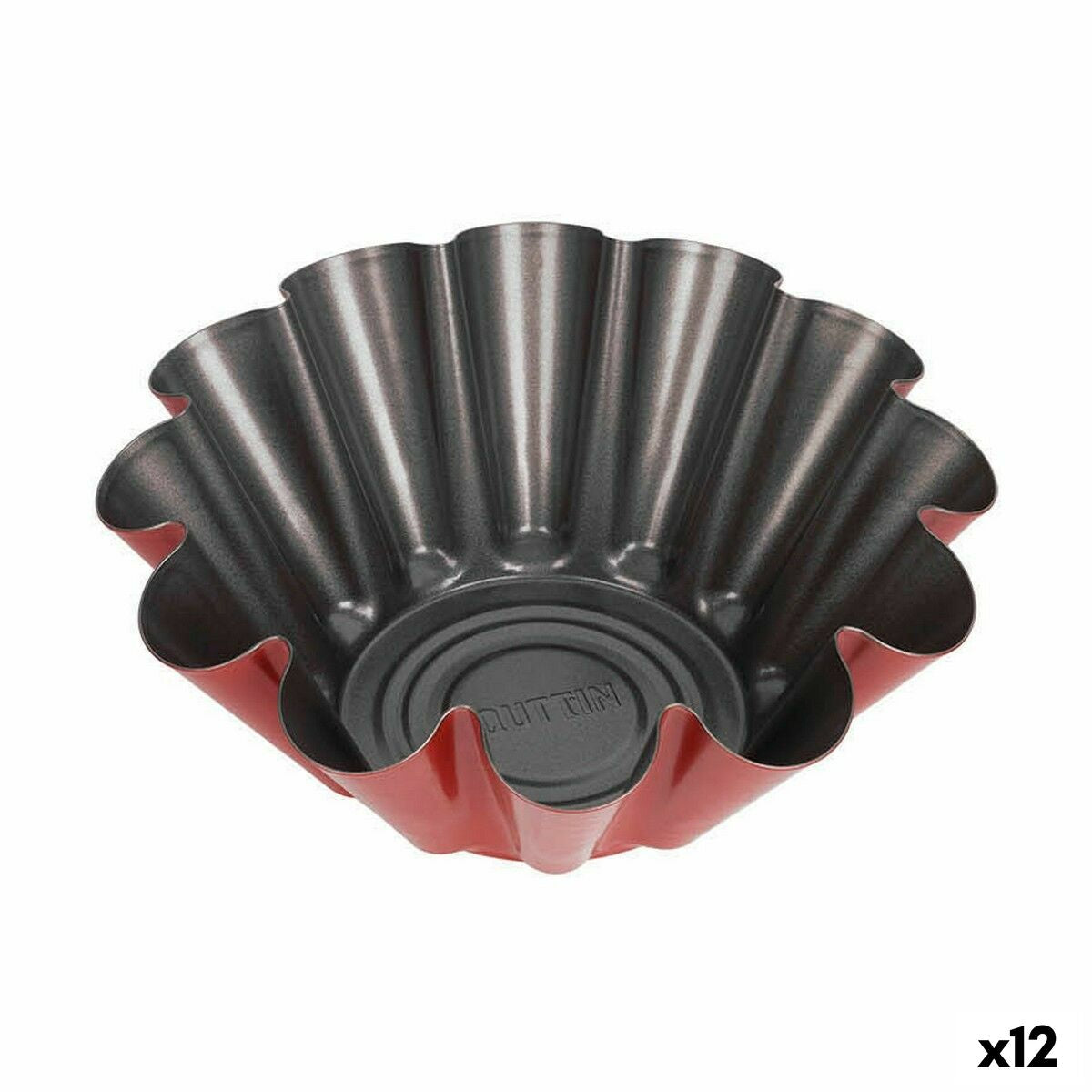 Molde para Pudim Quttin Cherry Aço com carbono 24 x 24 x 9 cm (12 Unidades)