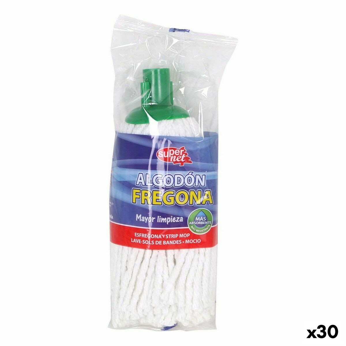 Esfregona Supernet 28 x 9 x 9 cm (30 Unidades)