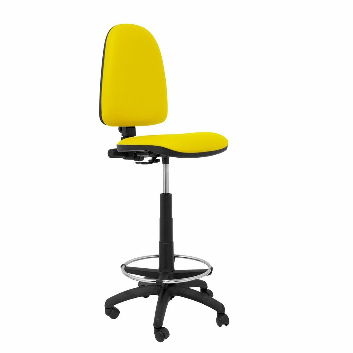 Banqueta Ayna  Piqueras y Crespo 4CPSPAM Amarelo PVC Pele sintética