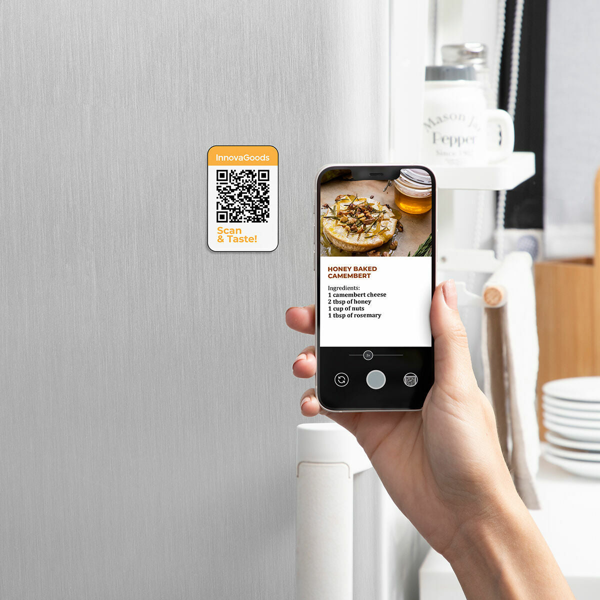 Fritadeira de Ar com Grill, Acessórios e Livro de Receitas InnovaGoods Fryinn 12-in-1 6000 Preto Aço 3400 W 6 L