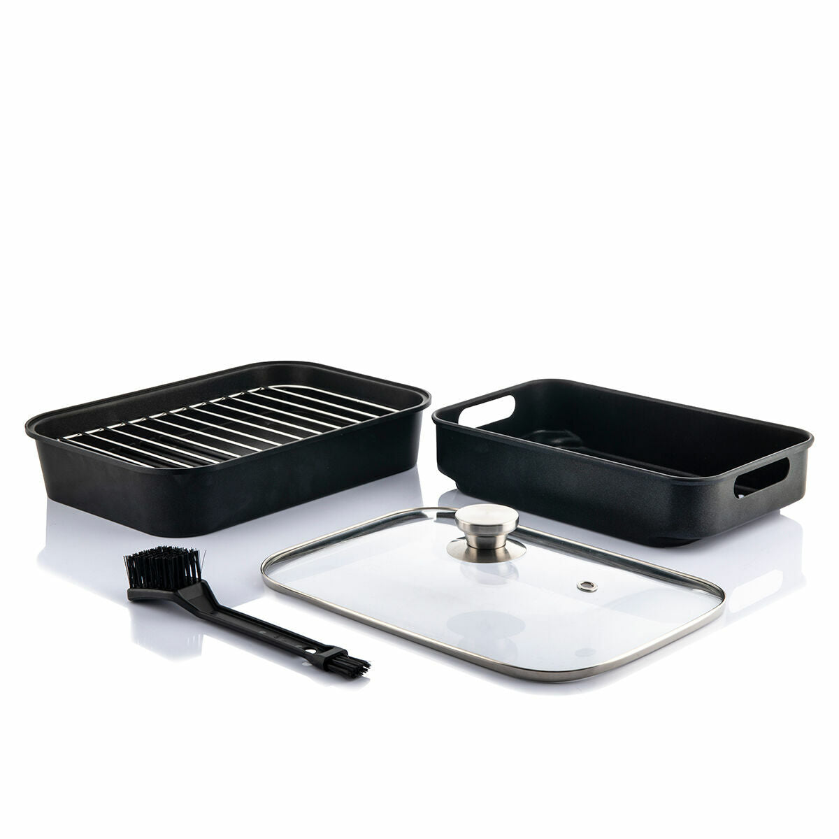 Fritadeira de Ar com Grill, Acessórios e Livro de Receitas InnovaGoods Fryinn 12-in-1 6000 Preto Aço 3400 W 6 L